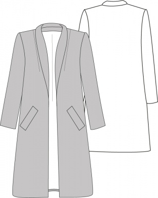 677 Shawl Collar Coat