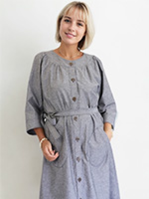 704 Raglan Sleeve Shirtdress