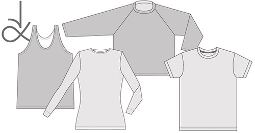 Angela Kane sewing patterns - Pencil Skirt and two shirt PDF sewing patterns