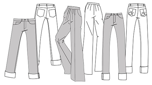 Angela Kane sewing patterns - three jeans and trousers PDF sewing patterns