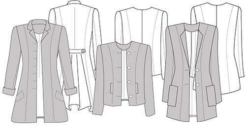 Angela Kane sewing patterns - three jacket PDF sewing patterns