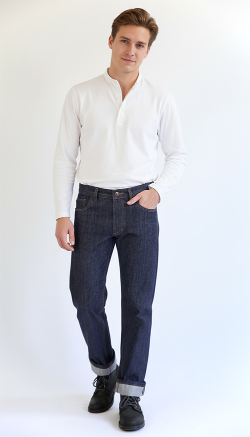 Selvedge Jeans Sewing Pattern image - front view