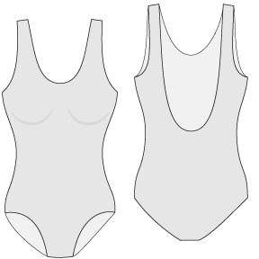 plain swimming costume