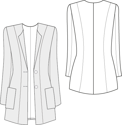 Panel Jacket 626 PDF Sewing Pattern by Angela Kane