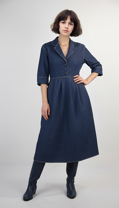 Shirtwaister Dress - PDF sewing pattern from Angela Kane. No trim patterns - easy assembly in sizes UK 6-22