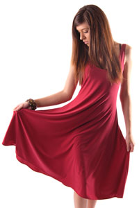 Photo of PDF Sewing Pattern Jersey Knit Flare Dress 781