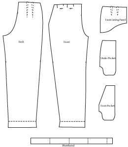 Front Pleated Trousers PDF Swing Pattern by Angela Kane