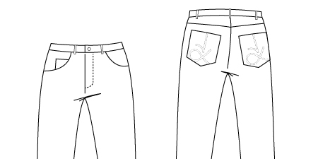 jeans pattern design