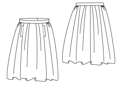 PDF Sewing Patterns Soft Pleated Skirt by Angela Kane