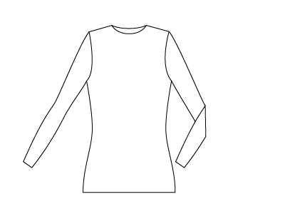 PDF Sewing Patterns Long Sleeved T-Shirt by Angela Kane