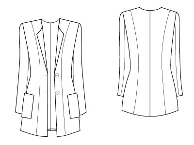 PDF Sewing Patterns Panel Jacket by Angela Kane