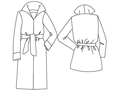PDF Sewing Patterns Roll Collar Coat by Angela Kane