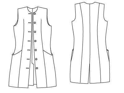 PDF Sewing Patterns Panel Coat Dress by Angela Kane