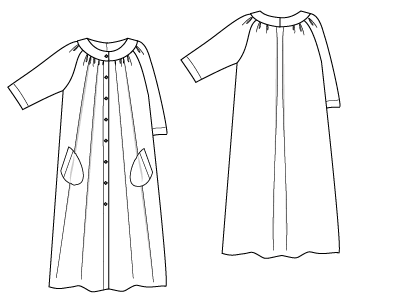 PDF Sewing Patterns Raglan Sleeve Shirtdress by Angela Kane