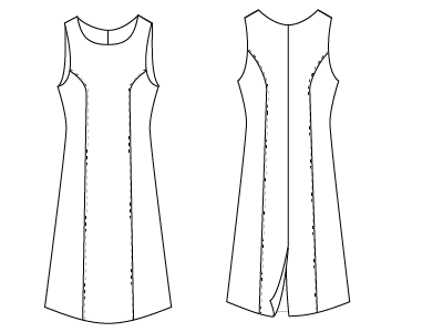 PDF Sewing Patterns Princess Panel Dress by Angela Kane