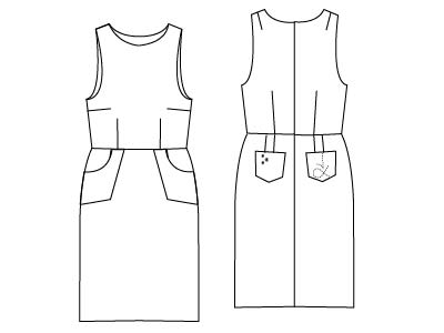 PDF Sewing Patterns Pinafore Dress by Angela Kane