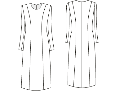 PDF Sewing Patterns Panel Dress Block by Angela Kane