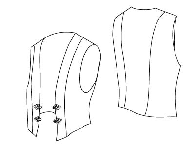 PDF Sewing Patterns Waistcoat by Angela Kane
