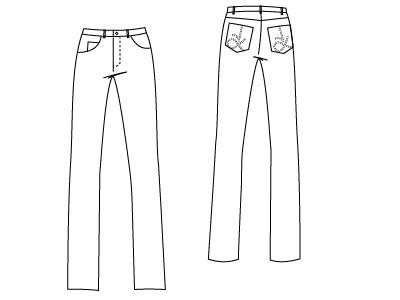PDF Sewing Patterns Women's Jeans by Angela Kane