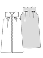 PDF Sewing Patterns Sleeveless Shirtdress by Angela Kane
