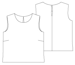 Sleeveless Top PDF Sewing Pattern by Angela Kane