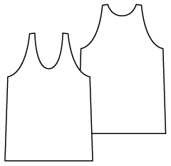 Technical drawing of Classic Vest Sewing Pattern. PDF Sewing Pattern 501