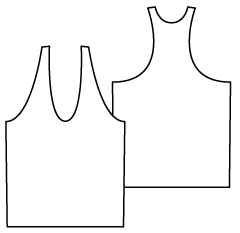Technical drawing of Slim T-Shirt Sewing Pattern. PDF Sewing Pattern 502